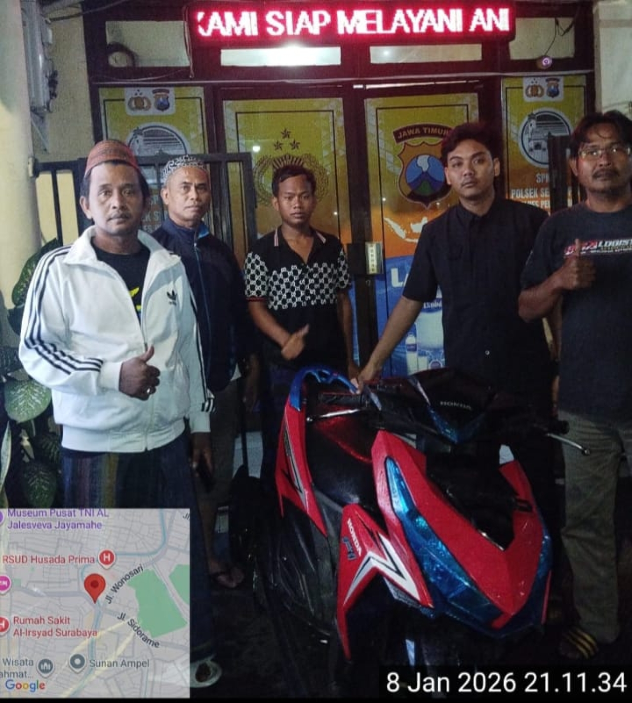 Sepeda Motor yang Hilang Berhasil Ditemukan, Pelapor Mencabut Laporan