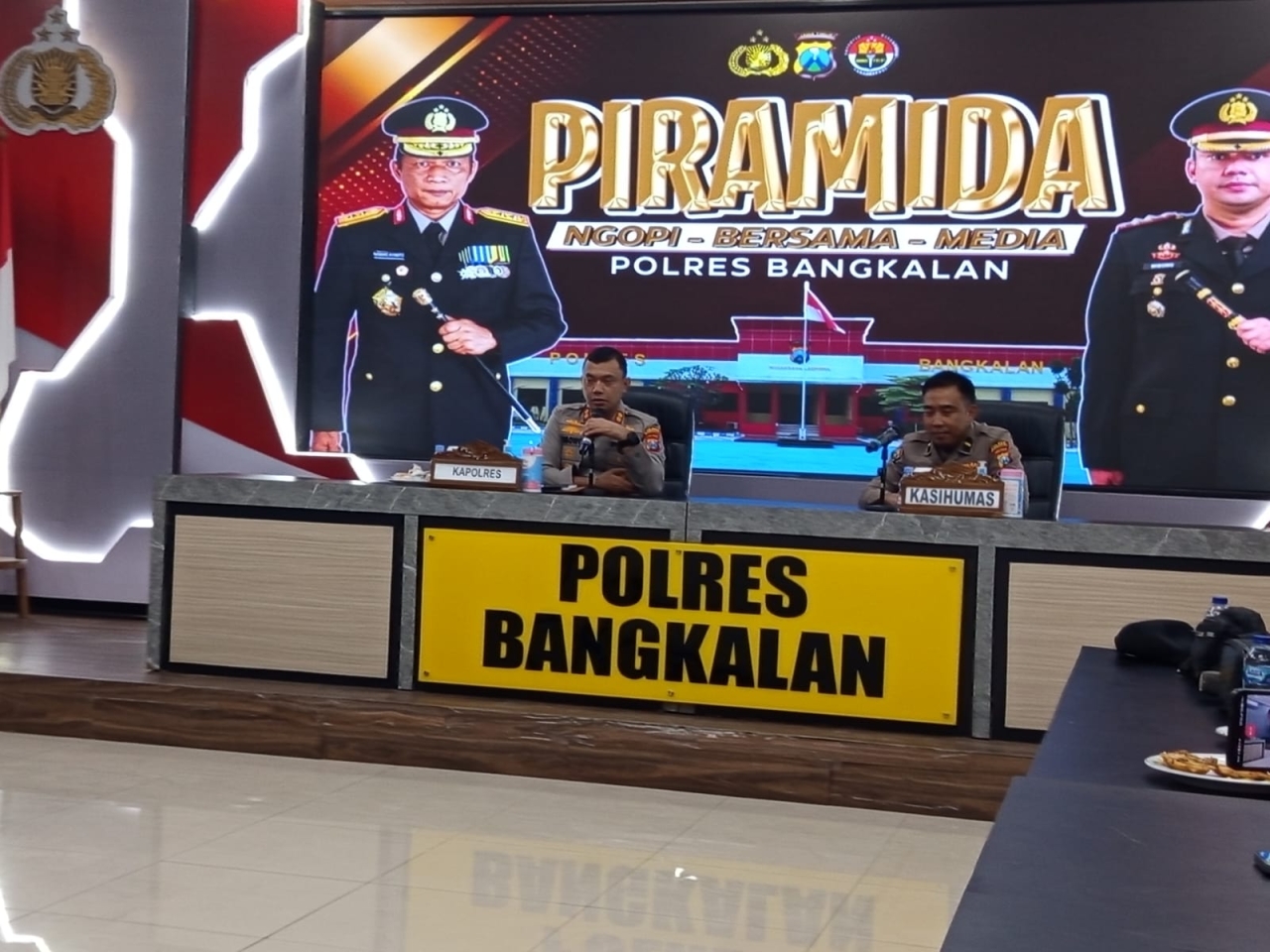 Polres Bangkalan Gelar Piramida Bersama Media di Aula Wicaksana Laghawa