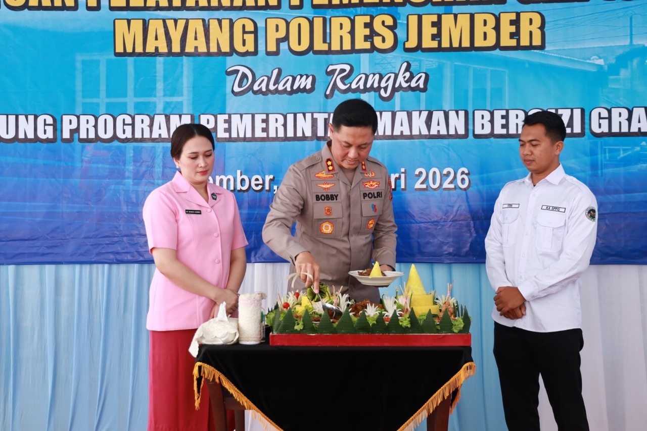 Kapolres Jember Resmikan SPPG di Mayang Dukung Program MBG