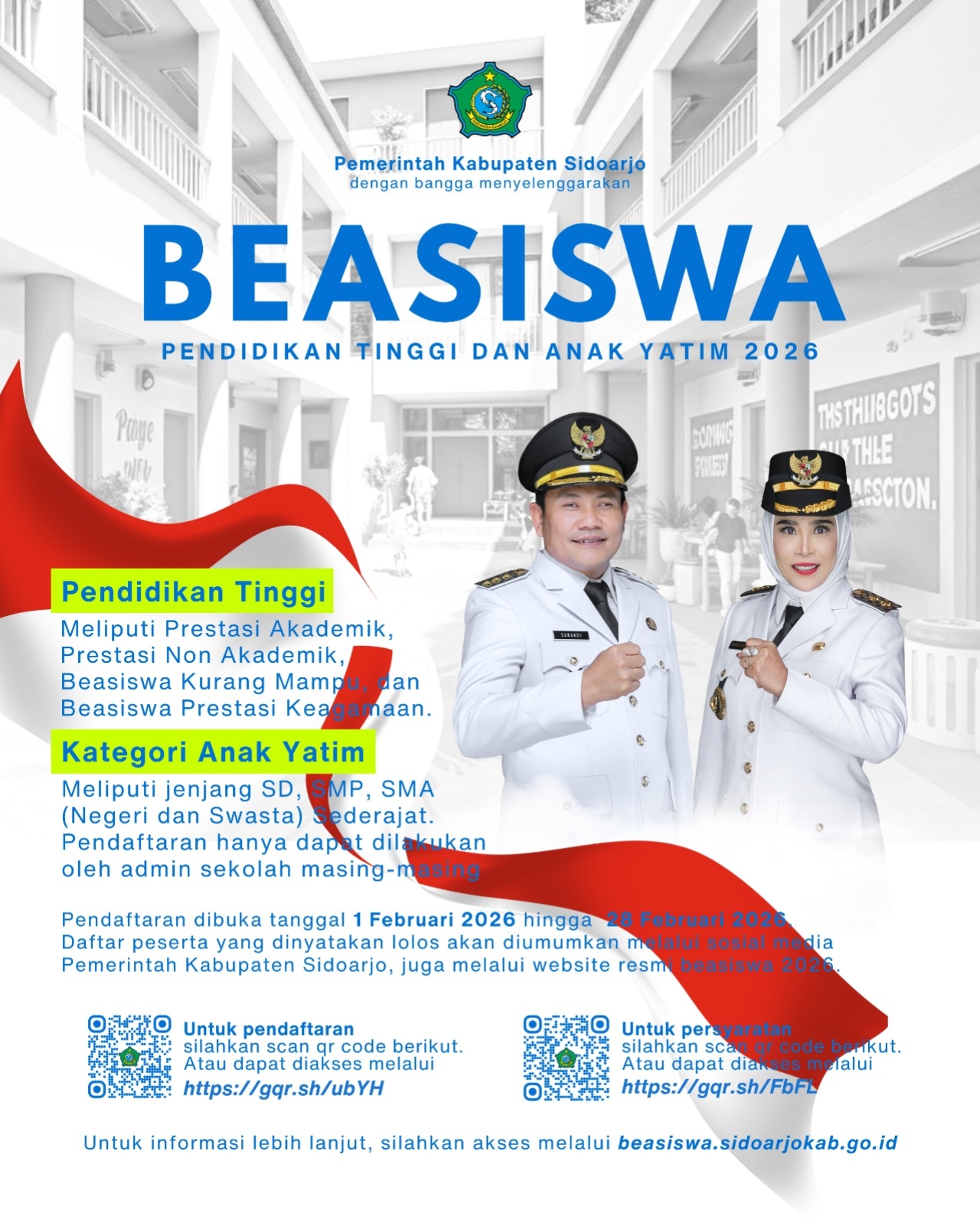 Dorong Generasi Cerdas dan Berdaya Saing, Pemkab Sidoarjo Luncurkan 4.000 Beasiswa 2026 Sidoarjo