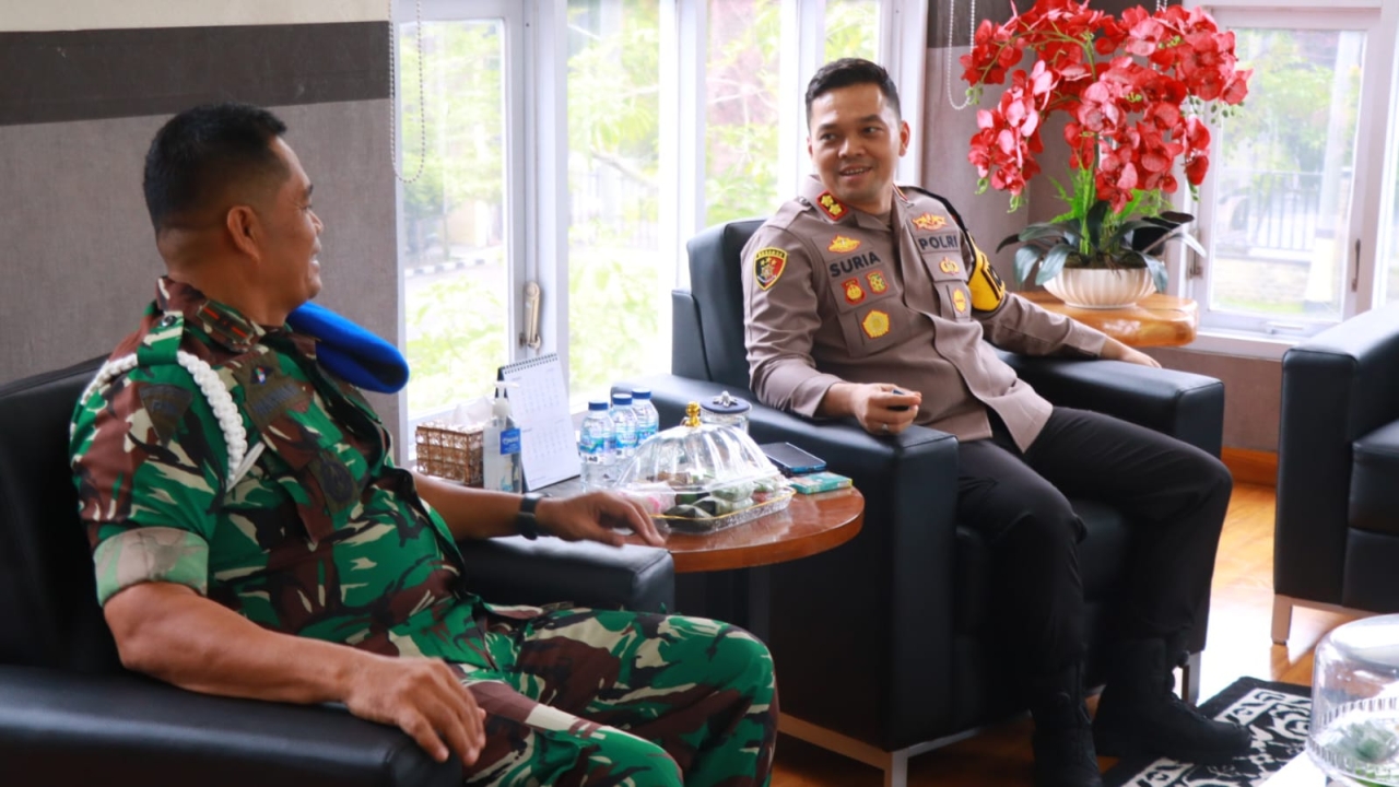Kapolres Nganjuk Audiensi dengan Komandan POM TNI - AD, Perkuat Sinergi Penegakan Hukum