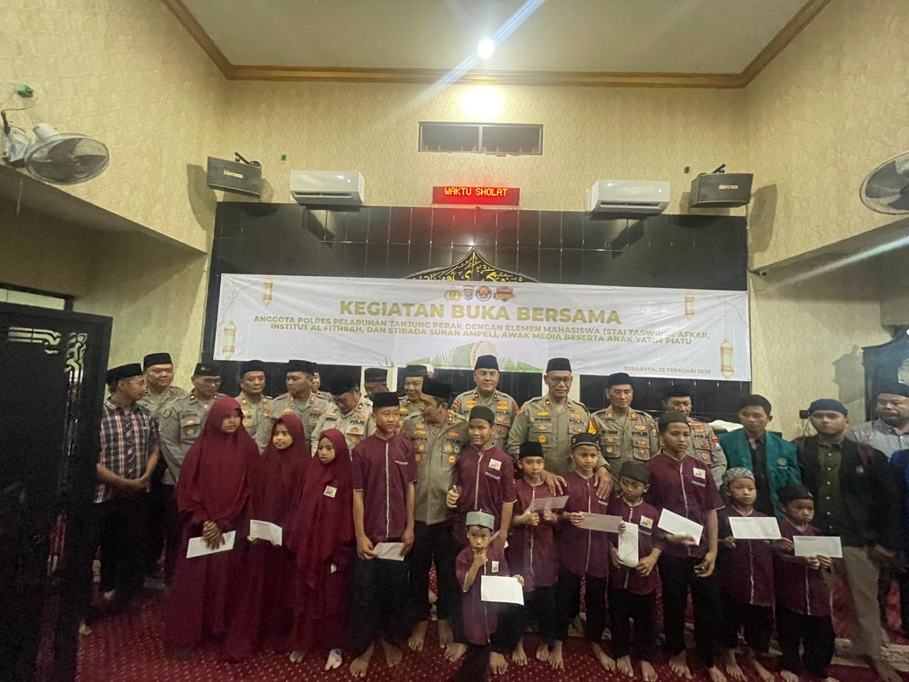 Polres Pelabuhan Tanjung Perak Gelar Buka Bersama Insan Pers dan Santuni Anak Yatim di Bulan Suci Ramadhan
