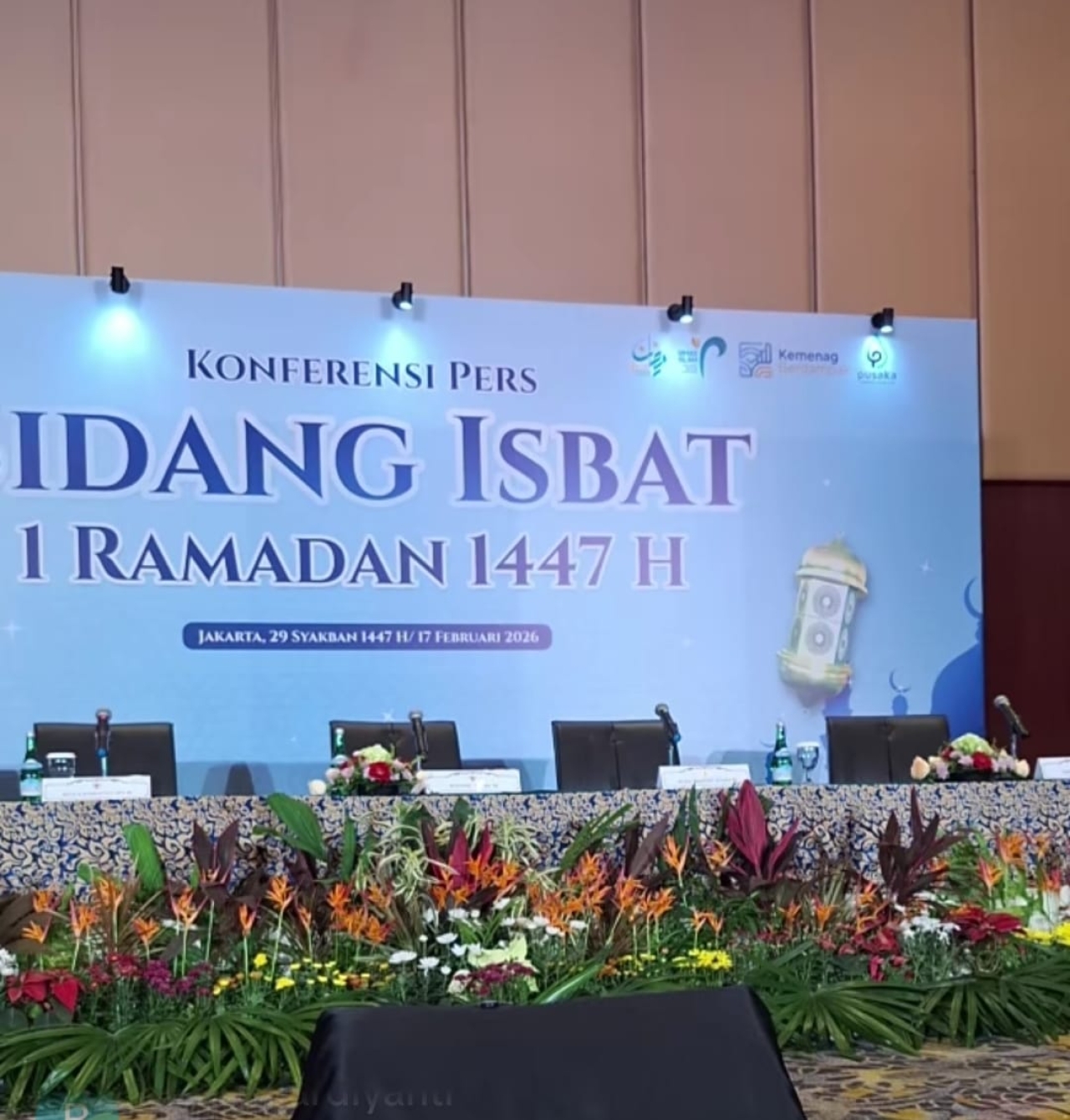 Pemerintah Tetapkan 1 Ramadhan 1447 H Jatuh pada Kamis, 19 Februari 2026