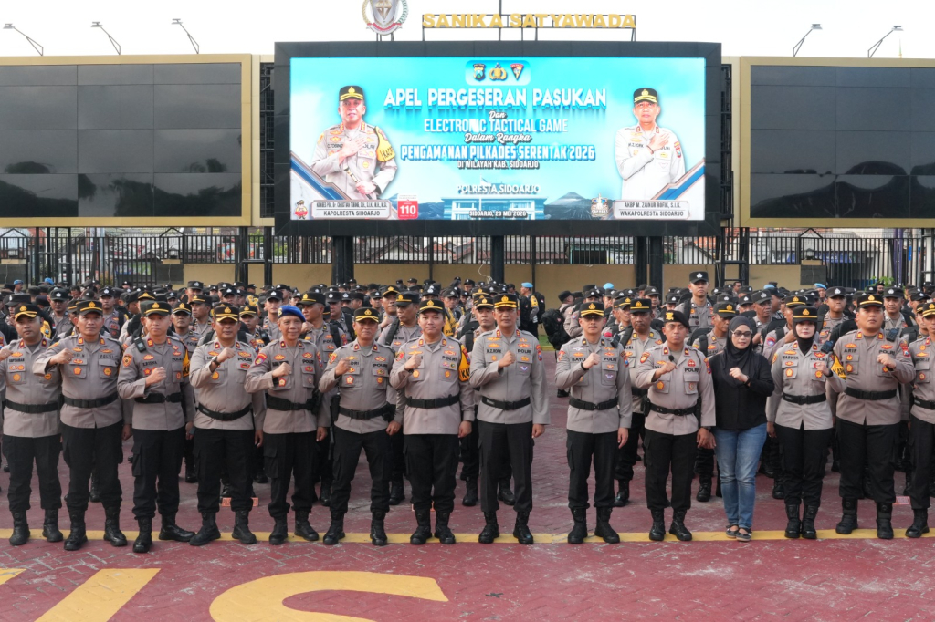 Polresta Sidoarjo Siagakan 1.140 Personel Layanan Pengamanan Pilkades Serentak di 80 Desa