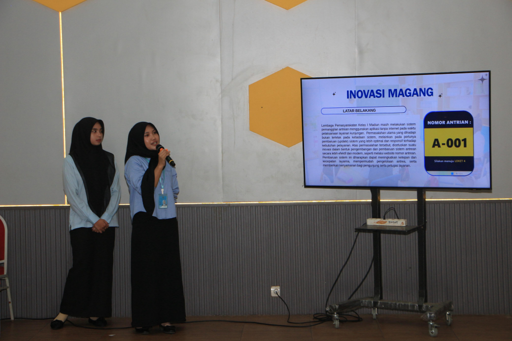 Ajang Unjuk Gagasan Kreatif, Lapas I Madiun Gelar Evaluasi Program dan Presentasi Inovasi Peserta Magang
