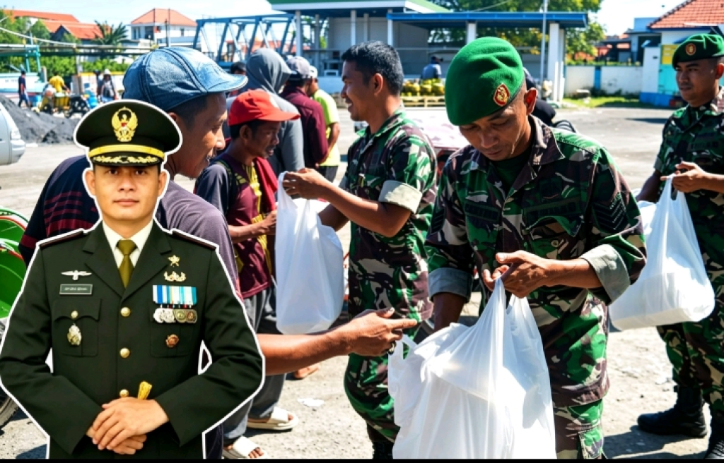 Caption Foto: Kodim 0828/Sampang Tebar Kebaikan Berbagi di Jumat Berkah