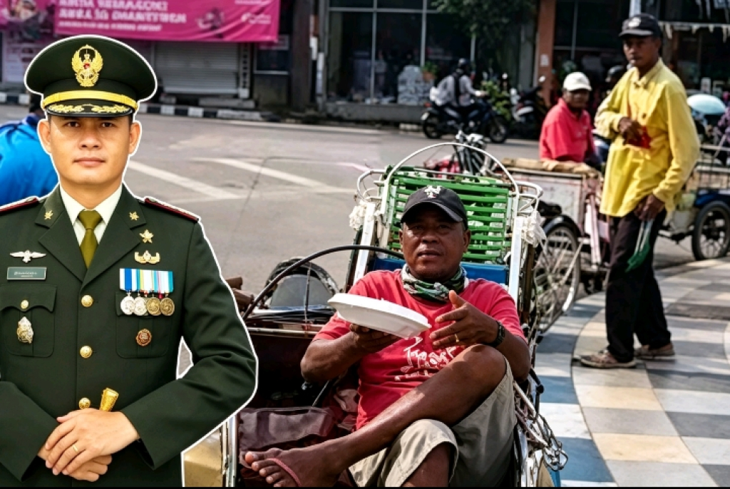 Caption Foto: Komandan Kodim (Dandim) 0828/Sampang, Letkol Czi Dika Catur Yanuar Anwar S.T., aksi sosial bertajuk "Jumat Berkah"
