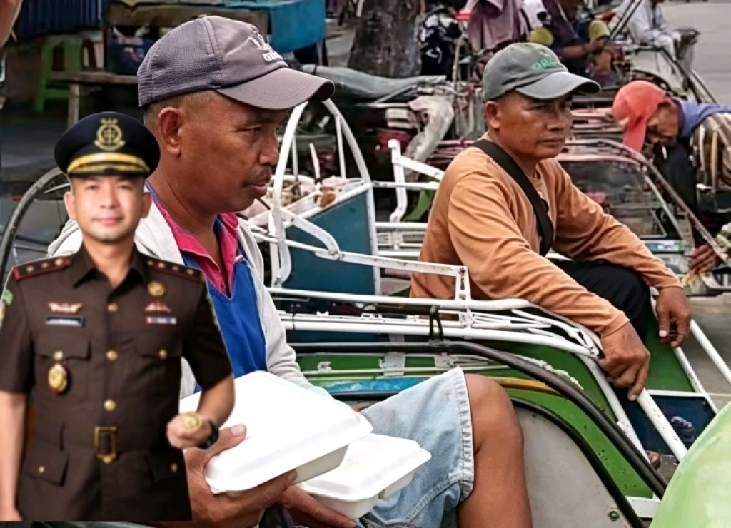 Caption Foto: Kepala Kejaksaan Negeri (Kajari) Sampang, Mochamad Iqbal, S.H., M.H., aksi sosial bertajuk "Jumat Berkah Berbagi"