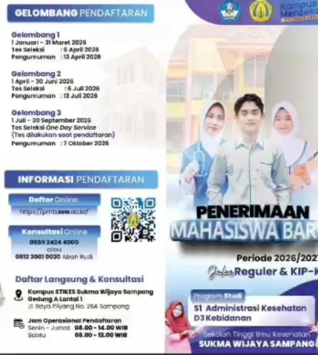 Caption Foto: Sekolah Tinggi Ilmu Kesehatan (STIKES) Sukma Wijaya Sampang resmi membuka pendaftaran