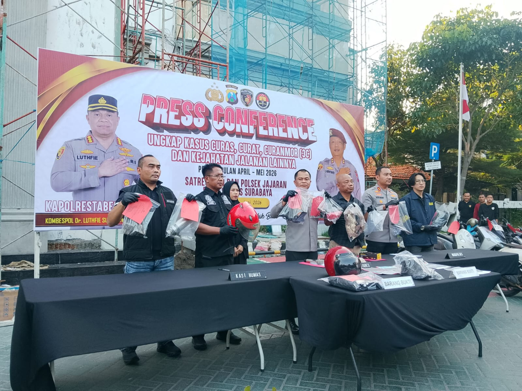 Polrestabes Surabaya Sikat 192 Pelaku Kriminal dalam 5 Bulan, Curanmor Jadi Kejahatan Paling Dominan