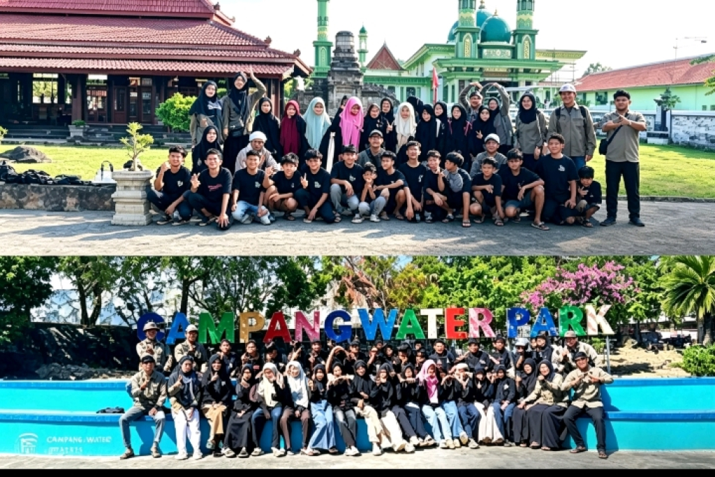 Seberangi Laut Demi Liburan Edukatif, Puluhan Siswa SDN Pulau Mandangin 1 Padukan Ziarah dan Wisata Air