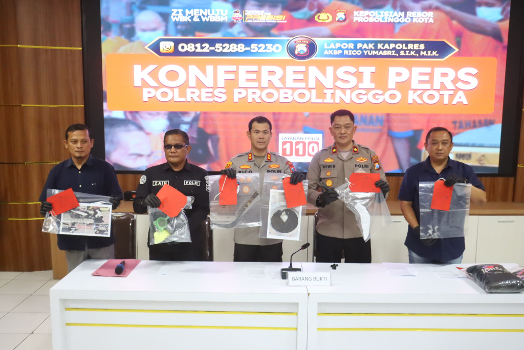 Polres Probolinggo Kota Amankan 5 Tersangka Pelempar Bondet di Mayangan