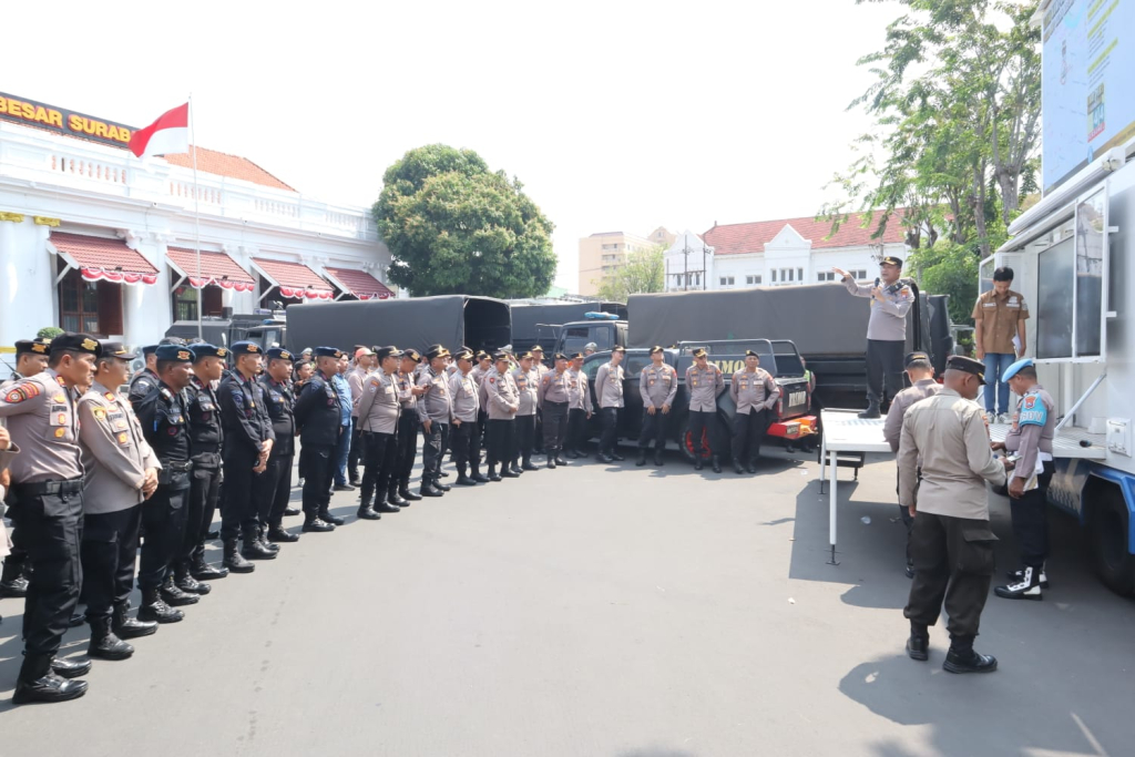 1.839 Personel Gabungan Kawal Aksi Damai PSHT, Polrestabes Surabaya Utamakan Pengamanan Humanis