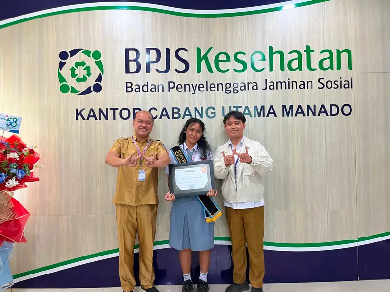 SMAN 9 Manado Kembali Ukir Prestasi, Intania Yohana Fatti Sabet Juara 1 Duta Muda BPJS