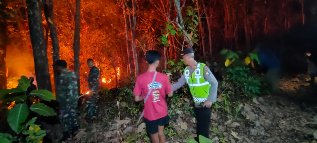 Polres Magetan Tingkatkan Mitigasi Karhutla di Musim Kemarau, Larang Warga Membakar Lahan