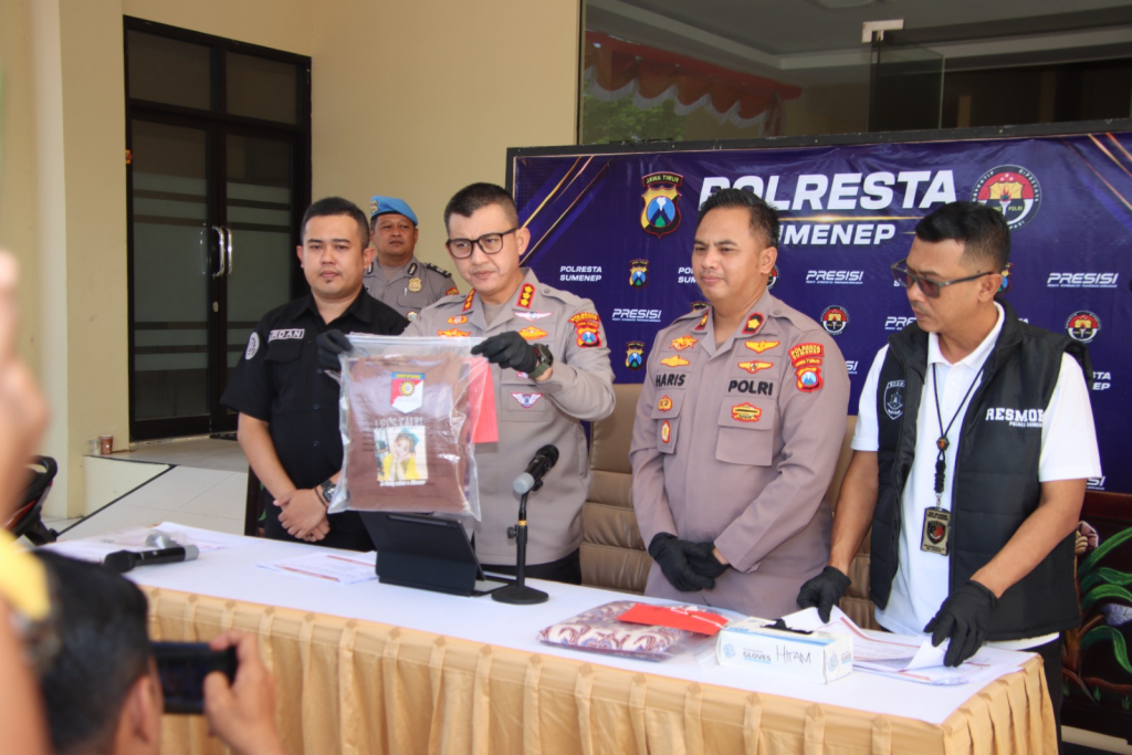 Kapolresta Sumenep Pimpin Konferensi Pers Ungkap Kasus Satreskrim Polresta Sumenep