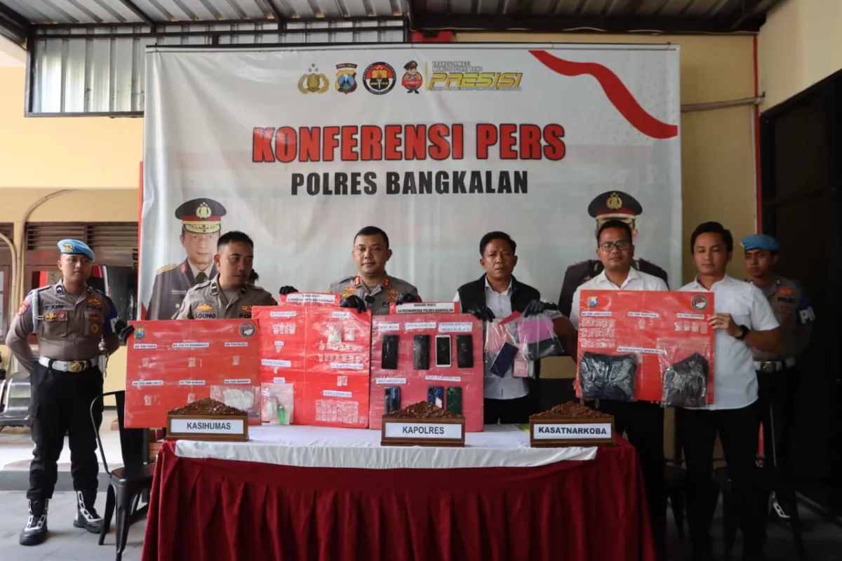 Selama Ops Tumpas Semeru 2026, Polres Bangkalan Gulung 23 Tersangka Narkoba, Salah Satunya Calon Pengantin