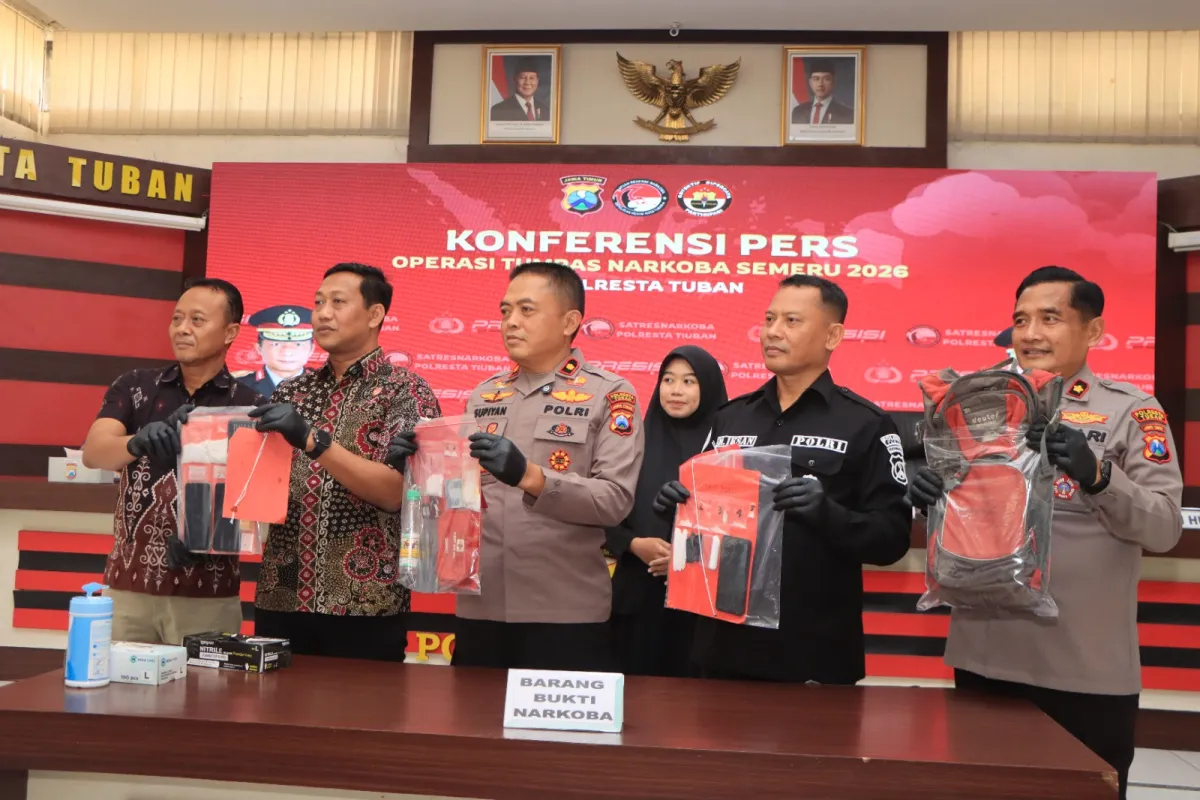 Operasi Tumpas Narkoba Semeru 2026, Polresta Tuban Ungkap 4 Kasus dan Sita 53,649 Gram Sabu