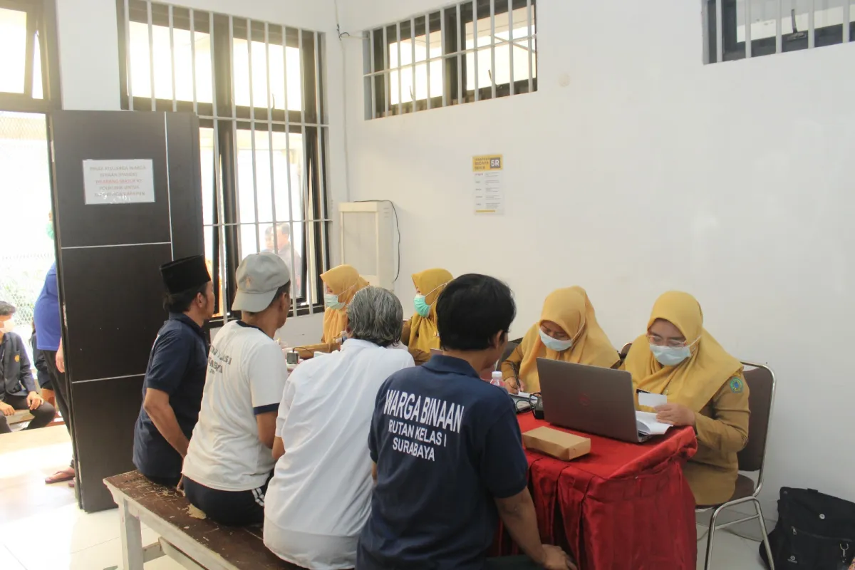 Rutan Kelas I Surabaya dan Puskesmas Sedati Gelar Skrining TBC Terintegrasi CKG
