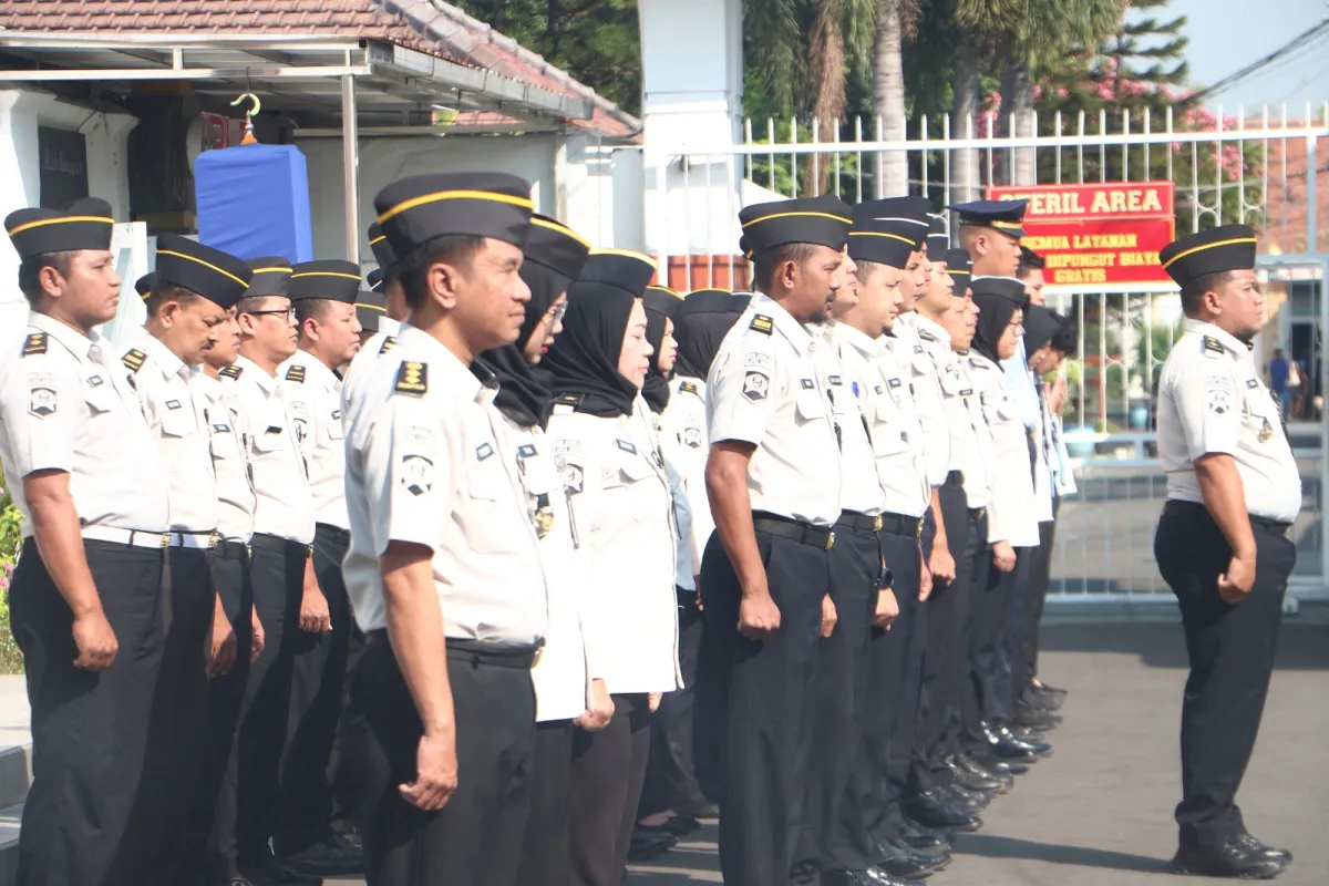 Apel Disiplin Lapas Kelas I Madiun Perkuat Kedisiplinan dan Kesiapan Pegawai