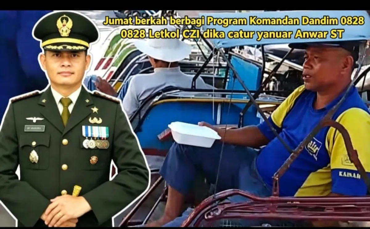 Konsistensi Jumat Berkah Dandim 0828/Sampang: Ratusan Nasi Kotak Kembali Menyasar Warga Dhuafa di Jalan Wahid Hasyim
