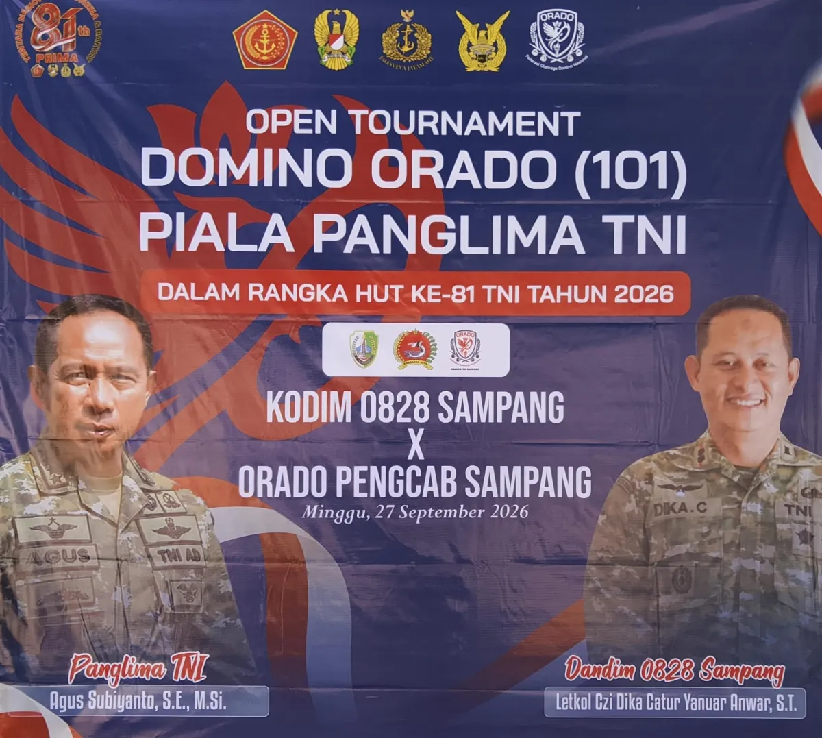 Semarak HUT ke-81 TNI, Turnamen Domino ORADO Piala Panglima TNI Digelar di Sampang