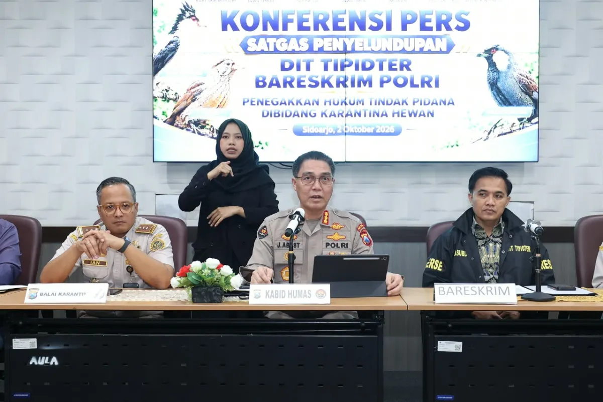 Bareskrim Polri Ungkap Penyelundupan Ribuan Burung Tanpa Dokumen Karantina di Sidoarjo, Dua WNA Vietnam Jadi Tersangka