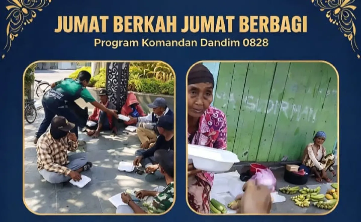 Dandim 0828/Sampang Konsisten Gelar 'Jumat Berkah', Bagikan Bantuan untuk Warga Kurang Mampu